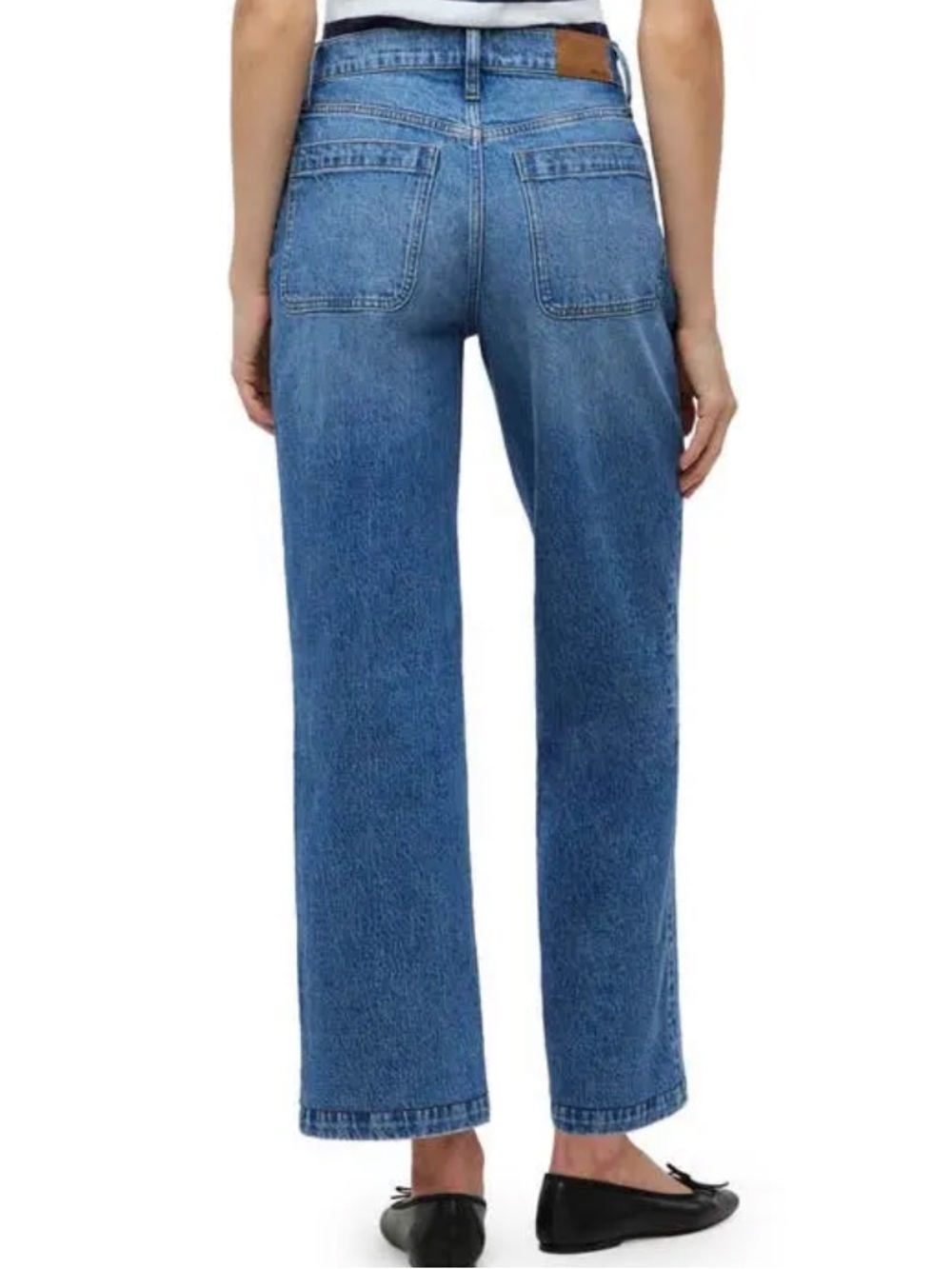 Madewell The Perfect Vintage Patch Pocket Wide Leg Jeans Size 28